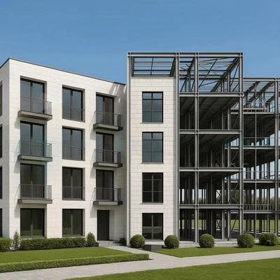 Q355B Σιδηροδρομικό πολυώροφο πολυκατοικία με χάλυβα