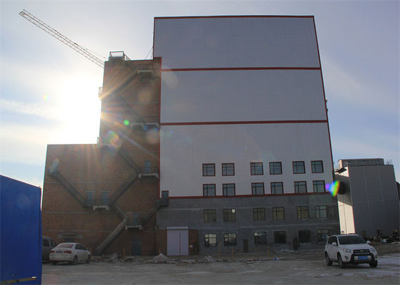 Βαρύ βιομηχανικό εργαστήριο δομών χάλυβα που προκατασκευάζεται για τις συγκεκριμένες εγκαταστάσεις επεξεργασίας κατά δεσμίδες