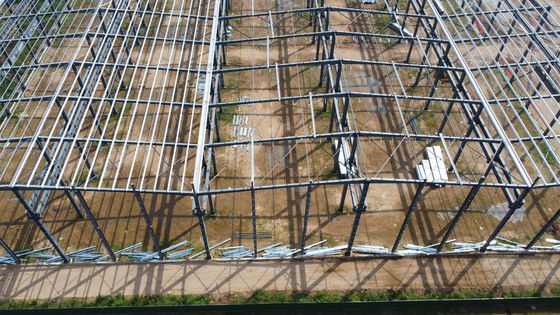 4000m2 Προσυσκευασμένη χάλυβα δομή Αποθήκη H τμήμα χάλυβα