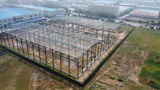 4000m2 Προσυσκευασμένη χάλυβα δομή Αποθήκη H τμήμα χάλυβα