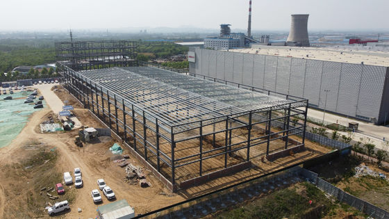 Αποθήκη κατασκευασμένης χάλυβα με δομές H-Section Beams 50 ετών διάρκεια ζωής