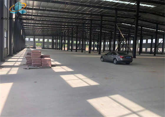 Αποθήκη κατασκευασμένης χάλυβα με δομές H-Section Beams 50 ετών διάρκεια ζωής