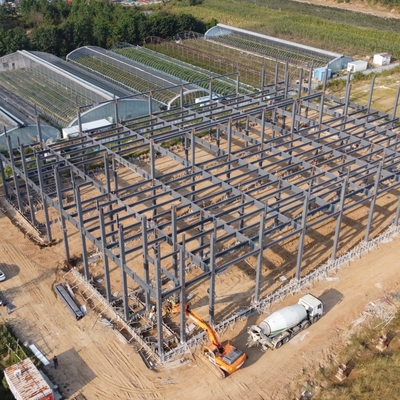 Κτίριο αποθεμάτων από μεταλλικό χάλυβα Q235B Q355B H-Section Frame