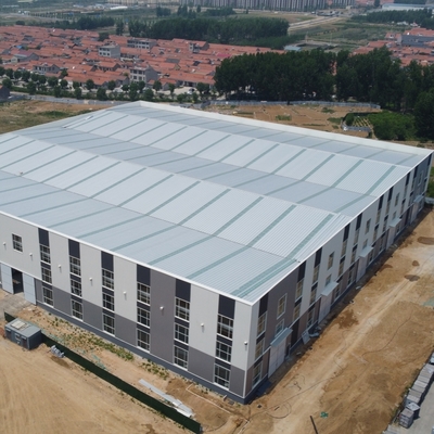 Αποθήκη κατασκευασμένης χάλυβα με δομές H-Section Beams 50 ετών διάρκεια ζωής