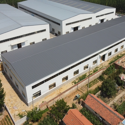 Αποθήκη κατασκευασμένης χάλυβα με δομές H-Section Beams 50 ετών διάρκεια ζωής