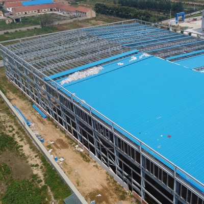 Αποθήκη κατασκευασμένης χάλυβα με δομές H-Section Beams 50 χρόνια διάρκεια ζωής