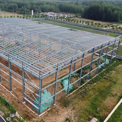 Αποθήκη κατασκευασμένης χάλυβα με δομές H-Section Beams 50 χρόνια διάρκεια ζωής