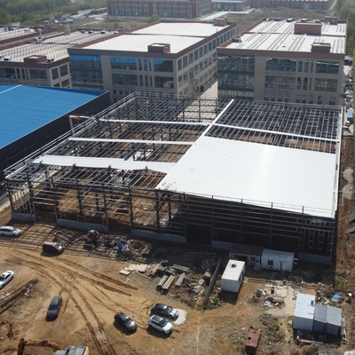 Αποθήκη κατασκευασμένης χάλυβα με δομές H-Section Beams 50 ετών διάρκεια ζωής