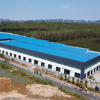 Q235B ASTM A572 Κτίριο αποθεμάτων από μεταλλικό χάλυβα με μονωτικό πάνελ