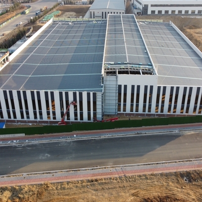 Q235B ASTM A572 Κτίριο αποθεμάτων από μεταλλικό χάλυβα με μονωτικό πάνελ