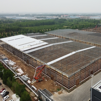 Αποθήκη Ελαφριάς Χαλύβδινης Κατασκευής ASTM A36 με Διάρκεια Ζωής 50 Ετών