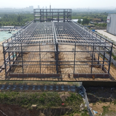 Αποθήκη κατασκευασμένης χάλυβα με δομές H-Section Beams 50 ετών διάρκεια ζωής