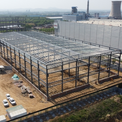 Αποθήκη κατασκευασμένης χάλυβα με δομές H-Section Beams 50 ετών διάρκεια ζωής