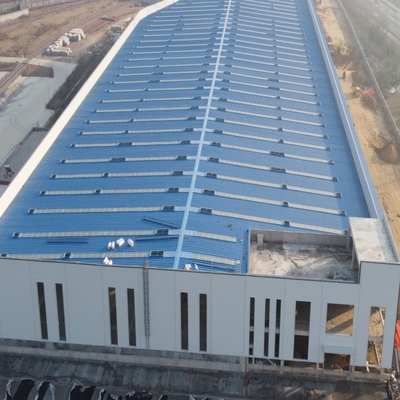Εργαστήριο κατασκευών από χάλυβα με μεγάλη διάρκεια και γαλβανισμένη αντιτριβική επιφάνεια