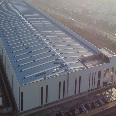 Αποθήκη κατασκευασμένης χάλυβα με δομές H-Section Beams 50 ετών διάρκεια ζωής