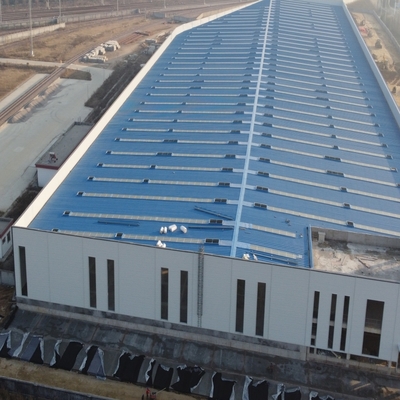 Αποθήκη κατασκευασμένης χάλυβα με δομές H-Section Beams 50 ετών διάρκεια ζωής