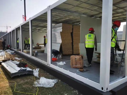 Γάλαντισμένο χάλυβα Prefab Κουτί με EPS σάντουιτς πάνελ