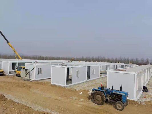 Γάλαντισμένο χάλυβα Prefab Κωνσταντινοστάσιο σπίτι με υαλοβάμβακα πάνελ